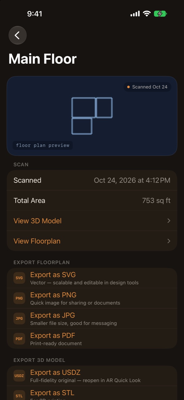A scanned floor